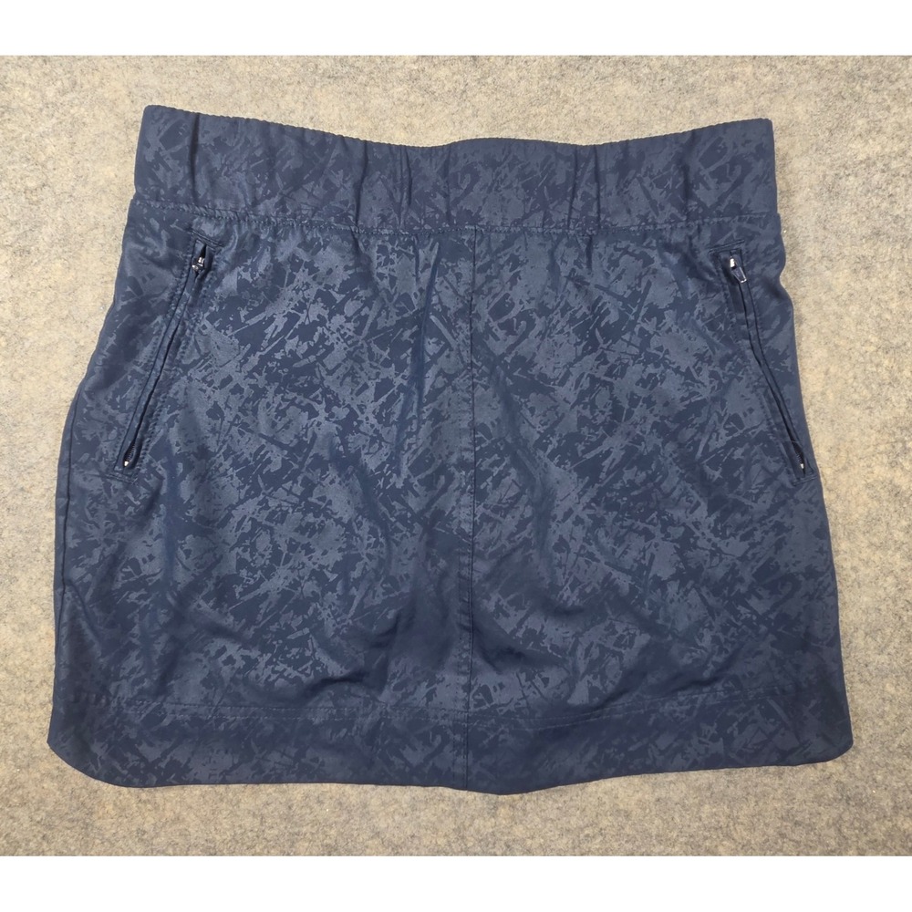 Orvis Classic Collection Navy Blue Abstract Print Skort Womens Small